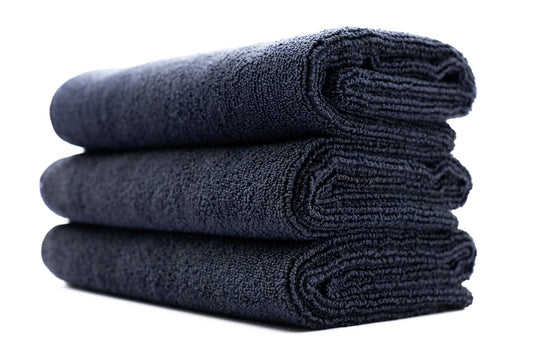 The Rag Company - Sport & Workout Towel - Gym, Exercise, Fitness, Spa, Ultra Soft, Super Absorbent, Fast Drying Premium Microfiber, 320gsm, 16in x 27in, Midnight (3-Pack)